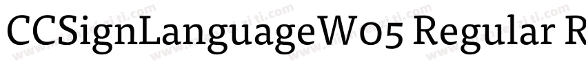 CCSignLanguageW05 Regular Regular字体转换